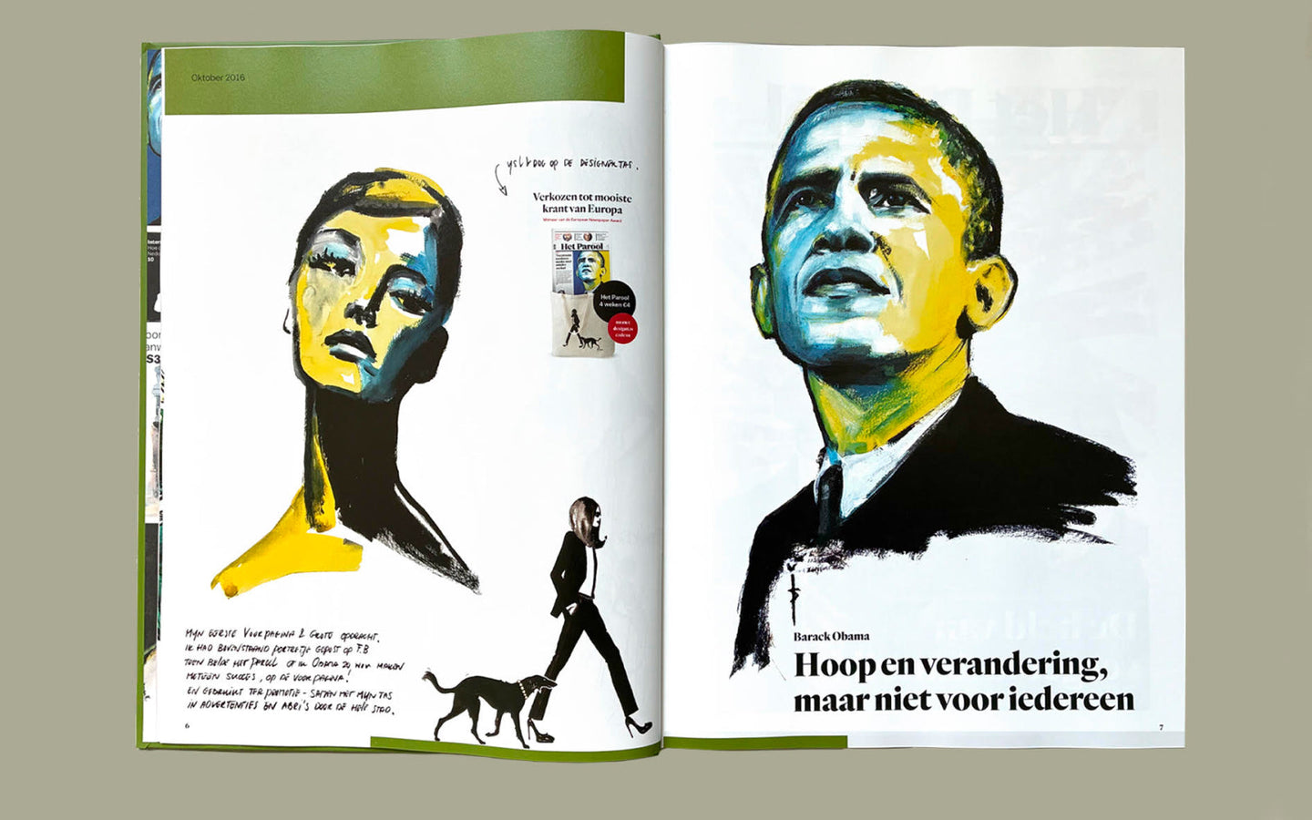 Hoofd Hart Hand - Sjoukje Bierma 10 jaar illustraties voor Het Parool - afbeelding 5