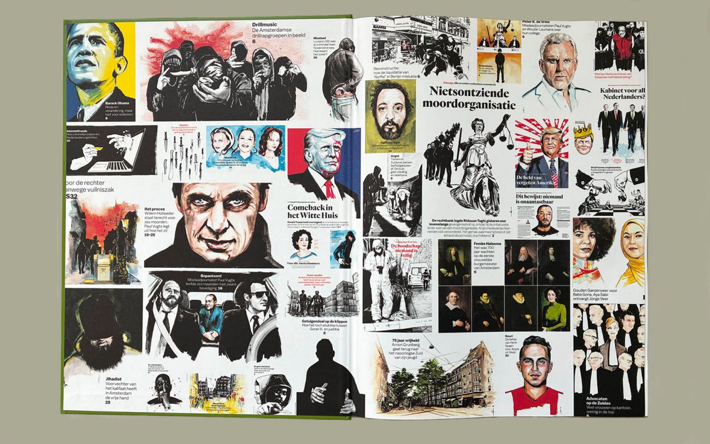 Hoofd Hart Hand - Sjoukje Bierma 10 jaar illustraties voor Het Parool - afbeelding 3