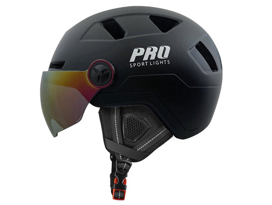 Flashdeal: Fietshelm met vizier en oorwarmers - Pro Sports Lights - afbeelding 1